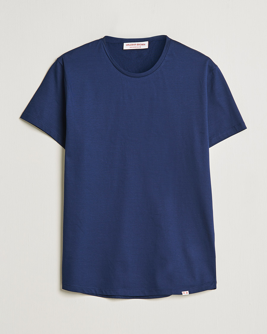 Herr | T-Shirts | Orlebar Brown | OB Crew Neck Mercerised Cotton Tee Navy