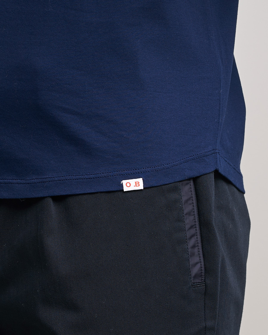 Herr | T-Shirts | Orlebar Brown | OB Crew Neck Mercerised Cotton Tee Navy