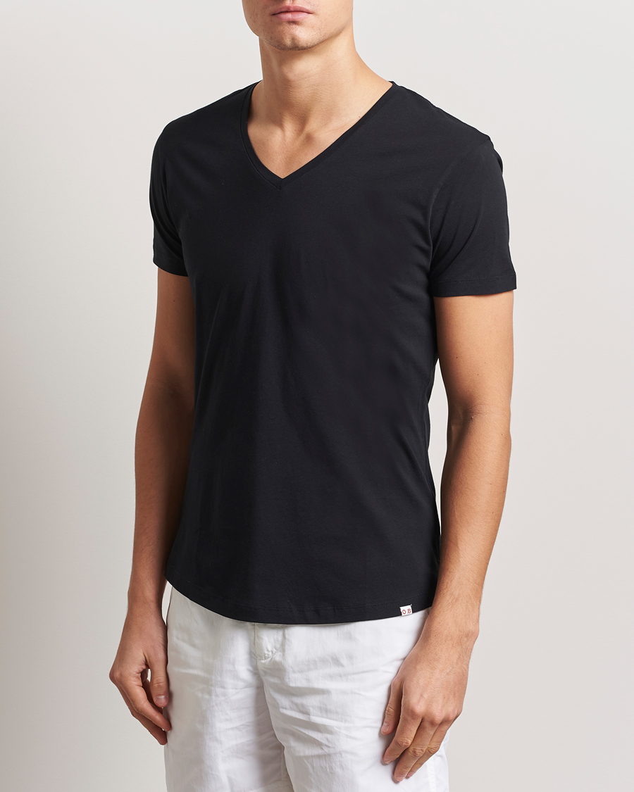 Herr | T-Shirts | Orlebar Brown | OB V-Neck Tee Black