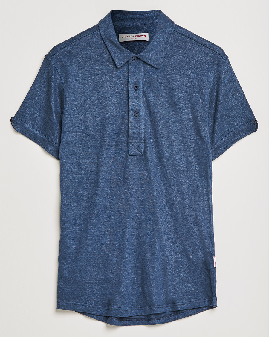 Herr | Pikéer | Orlebar Brown | Sebastian Linen Polo Navy