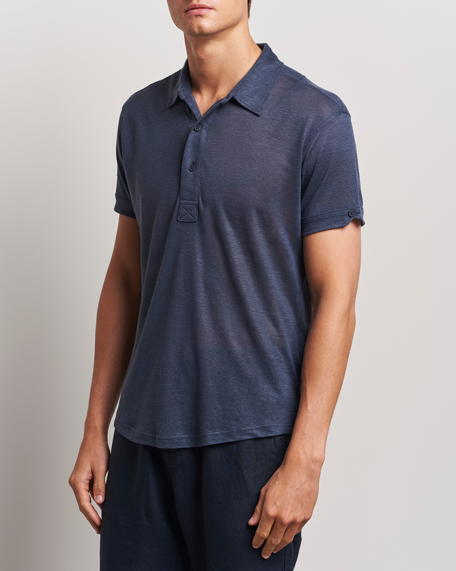 Herr | Pikéer | Orlebar Brown | Sebastian Linen Polo Navy