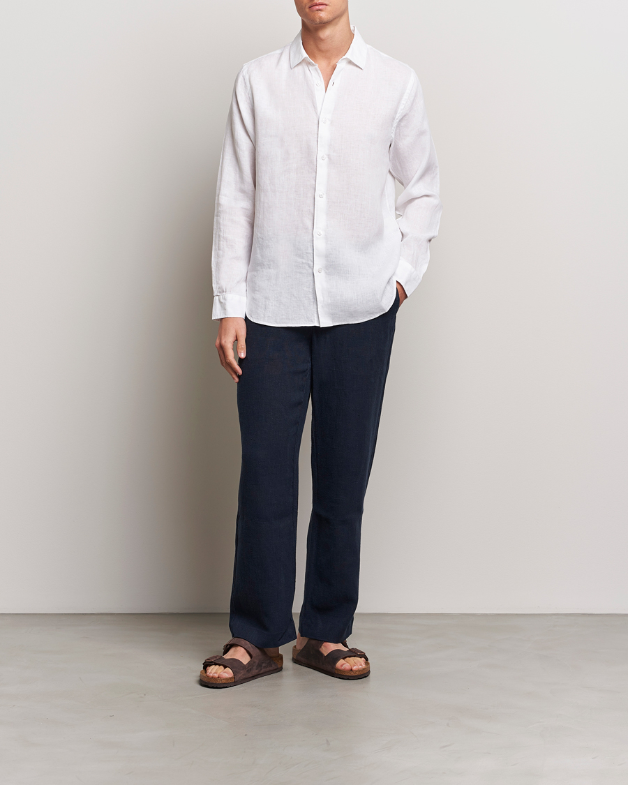 Herr | Skjortor | Orlebar Brown | Giles Linen CLS Shirt White