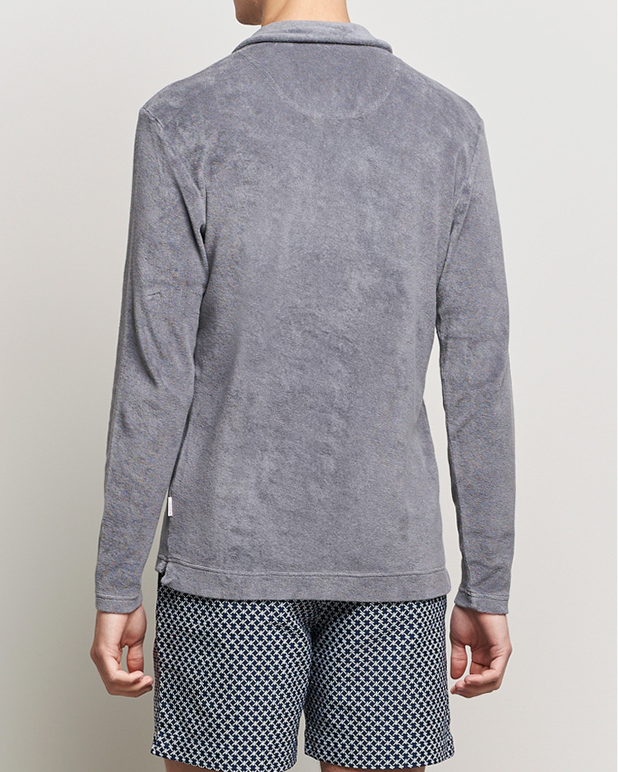Herr | Tröjor | Orlebar Brown | Terry Long Sleeve Polo Granite