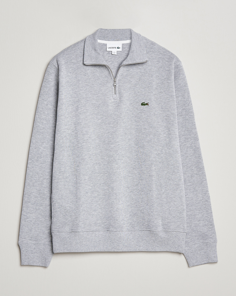 Herr | Tröjor | Lacoste | Rib Interlock Half Zip Silver Chine