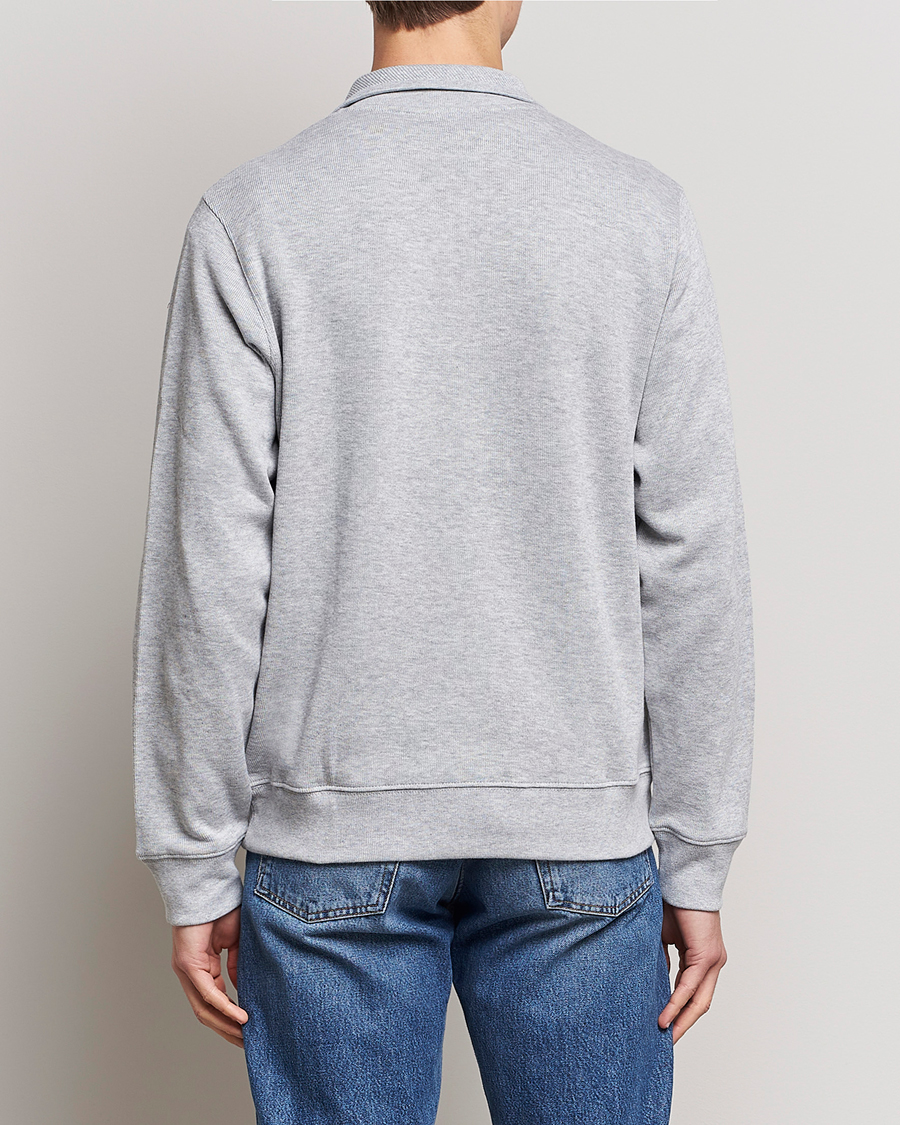 Herr | Tröjor | Lacoste | Rib Interlock Half Zip Silver Chine