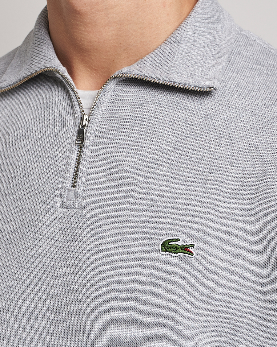 Herr | Tröjor | Lacoste | Rib Interlock Half Zip Silver Chine