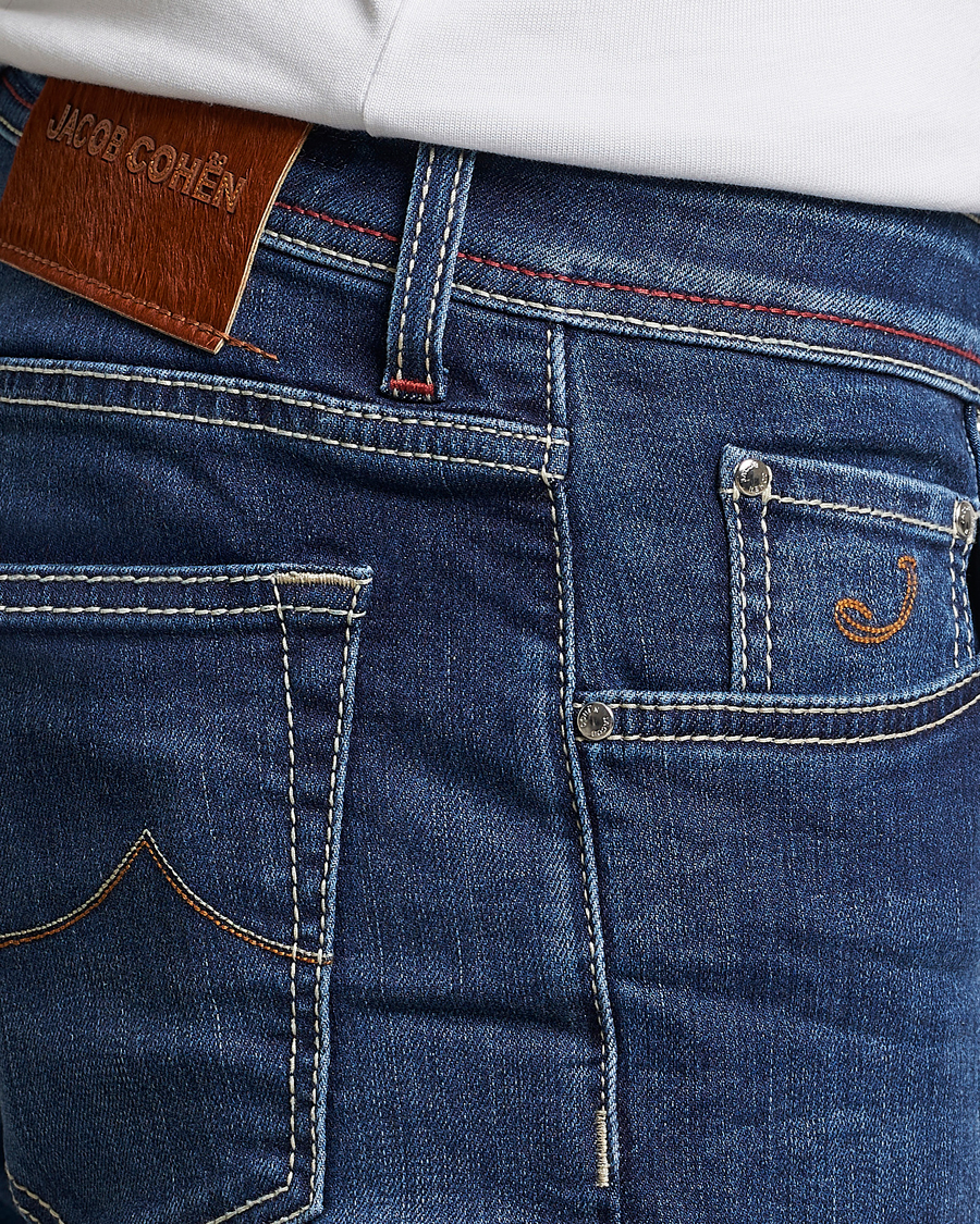 Herr | Jeans | Jacob Cohën | Nick 622 Slim Fit Stretch Jeans Medium Dark