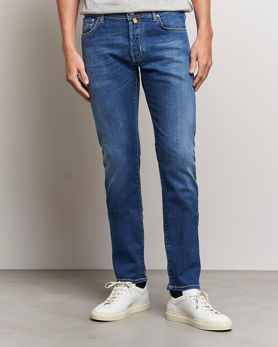 Herr | Jeans | Jacob Cohën | Nick 622 Slim Fit Stretch Jeans Stone Wash