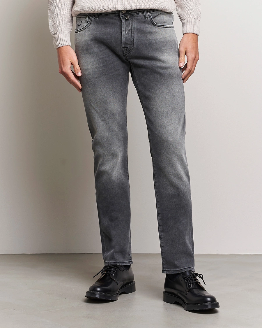 Herr | Svarta jeans | Jacob Cohën | Nick 622 Slim Fit Stretch Jeans Black Medium Wash