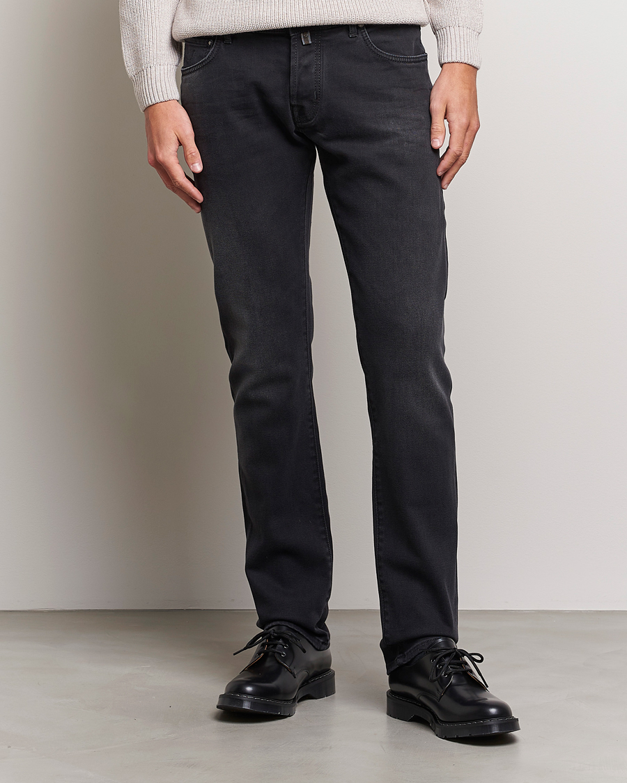 Herr | Svarta jeans | Jacob Cohën | Nick 622 Slim Fit Stretch Jeans Black Dark Stone