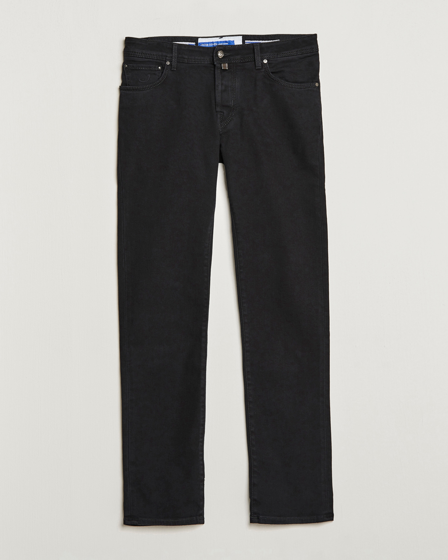 Herr | Jeans | Jacob Cohën | Nick 622 Slim Fit Stretch Jeans Black Dark Wash