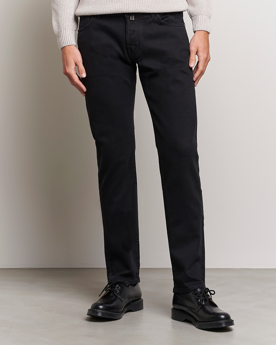 Herr | Svarta jeans | Jacob Cohën | Nick 622 Slim Fit Stretch Jeans Black Dark Wash