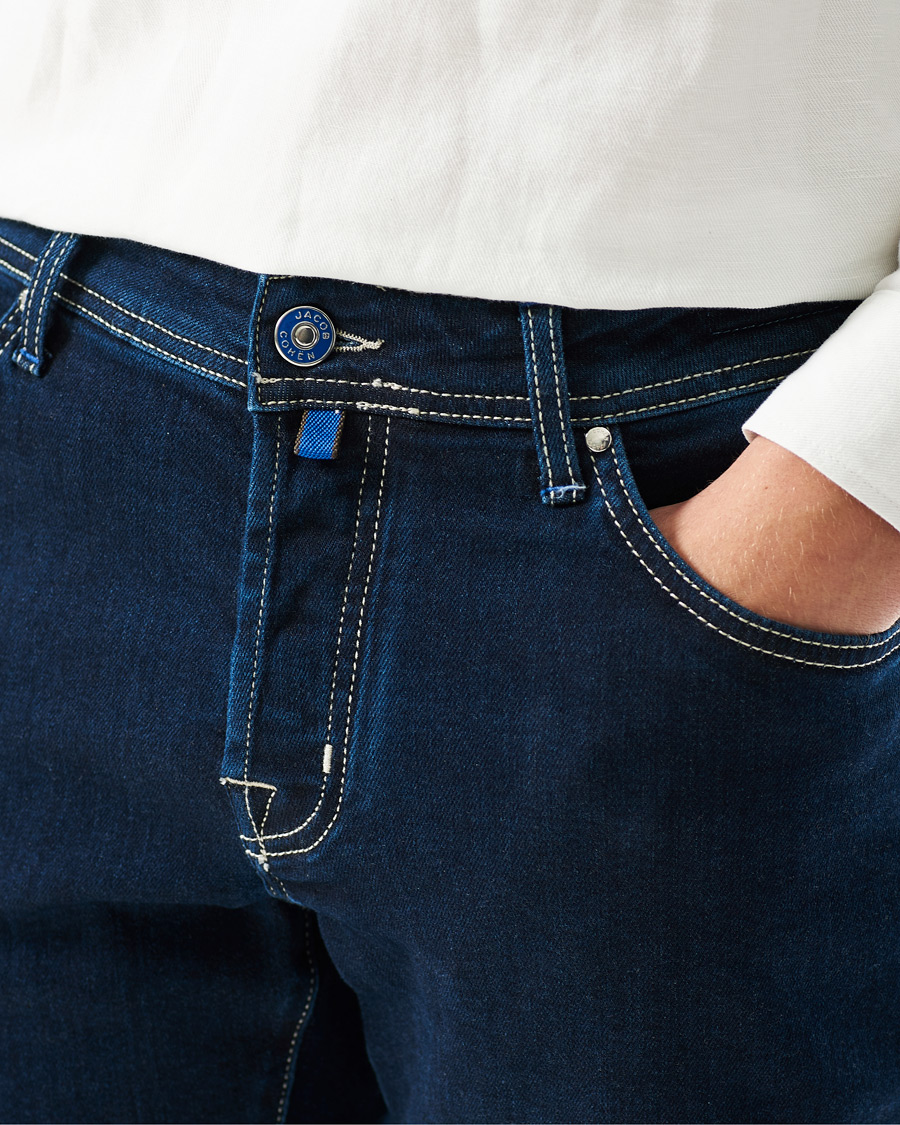 Herr | Jeans | Jacob Cohën | 622 Nick Slim Fit Super Stretch Jeans Dark Blue