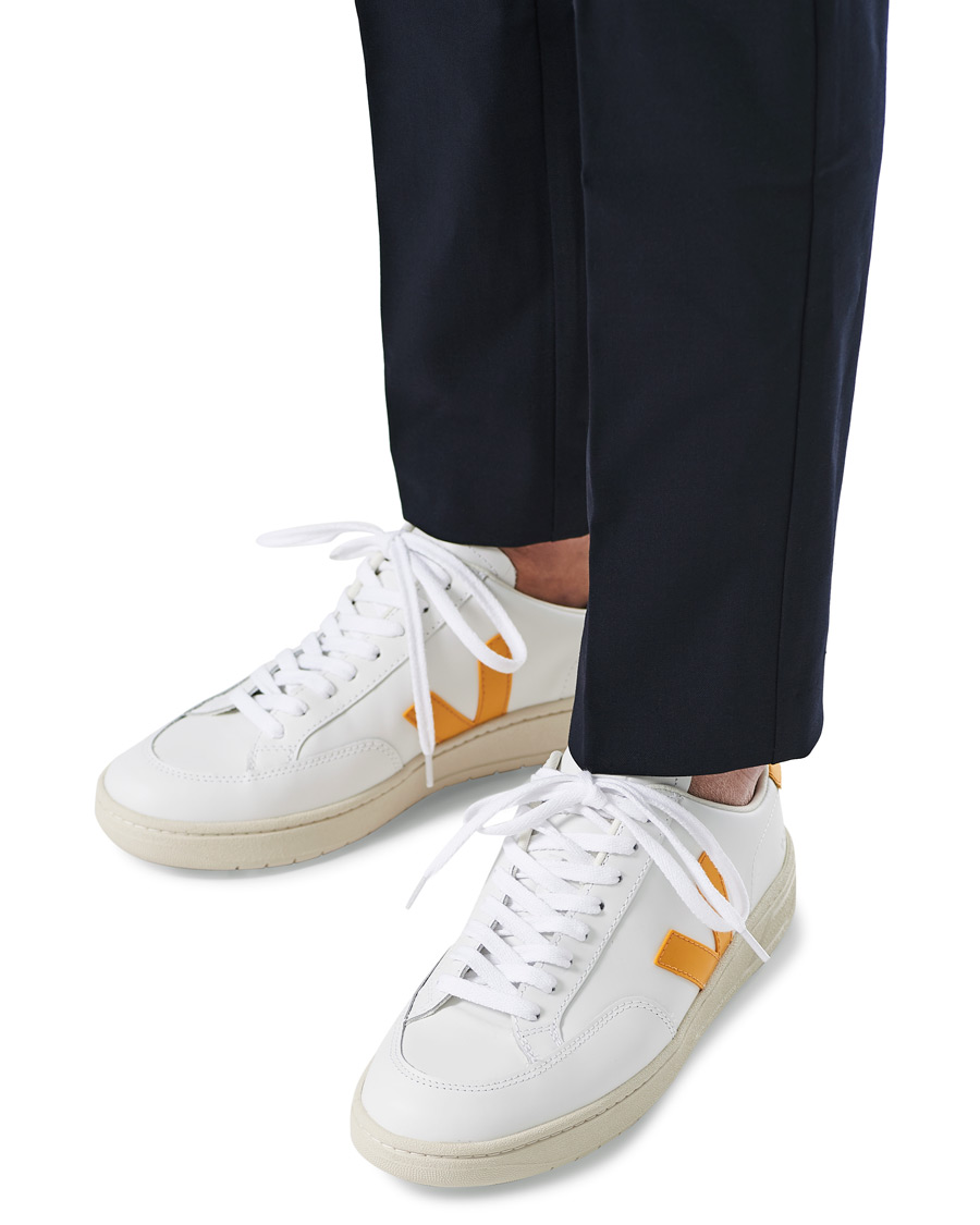 Herr | Veja V-12 Leather Sneaker Extra White/Ouro | Veja | V-12 Leather Sneaker Extra White/Ouro