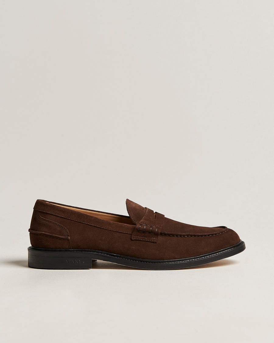 Herr | VINNY's Townee Penny Loafer Dark Brown Suede | VINNY's | Townee Penny Loafer Dark Brown Suede