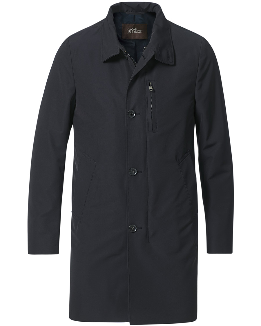Herr | Jackor | Oscar Jacobson | Landon Nylon Coat Navy