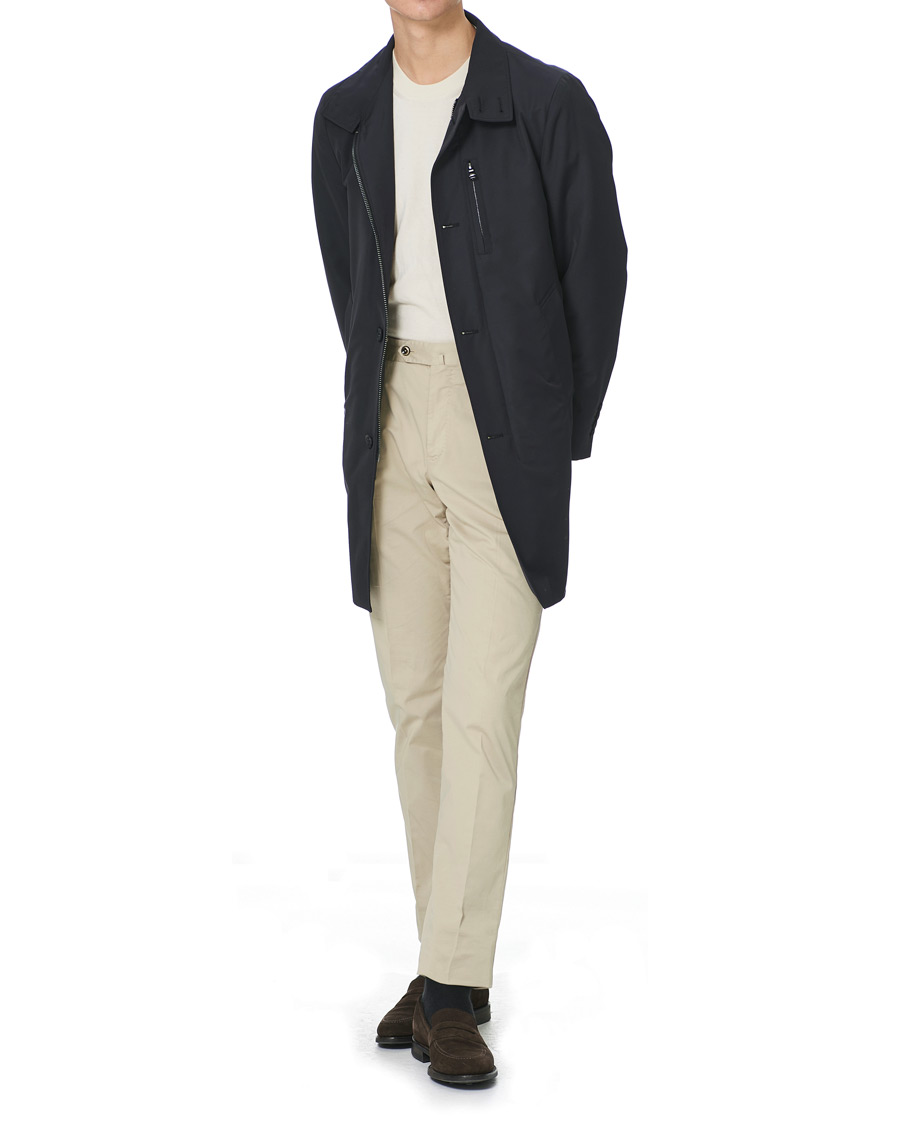Herr | Jackor | Oscar Jacobson | Landon Nylon Coat Navy