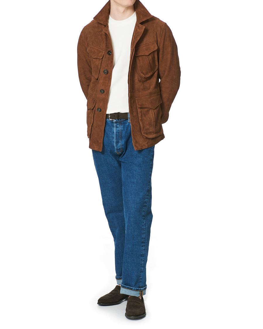 Herr | Jackor | Oscar Jacobson | Wester Sude Field Jacket Brown