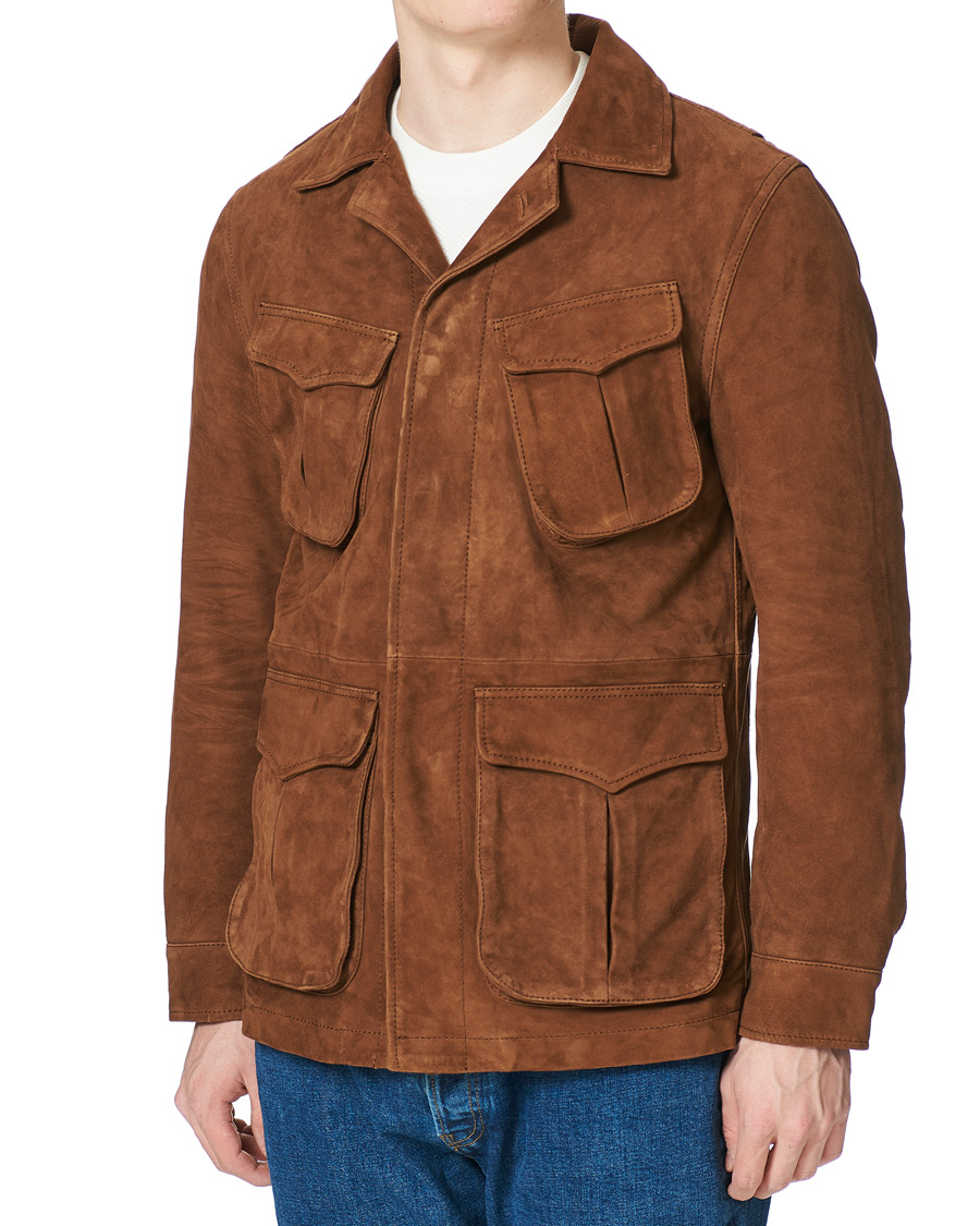 Herr | Jackor | Oscar Jacobson | Wester Sude Field Jacket Brown