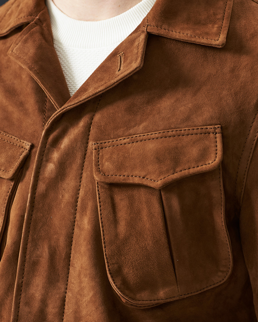 Herr | Jackor | Oscar Jacobson | Wester Sude Field Jacket Brown