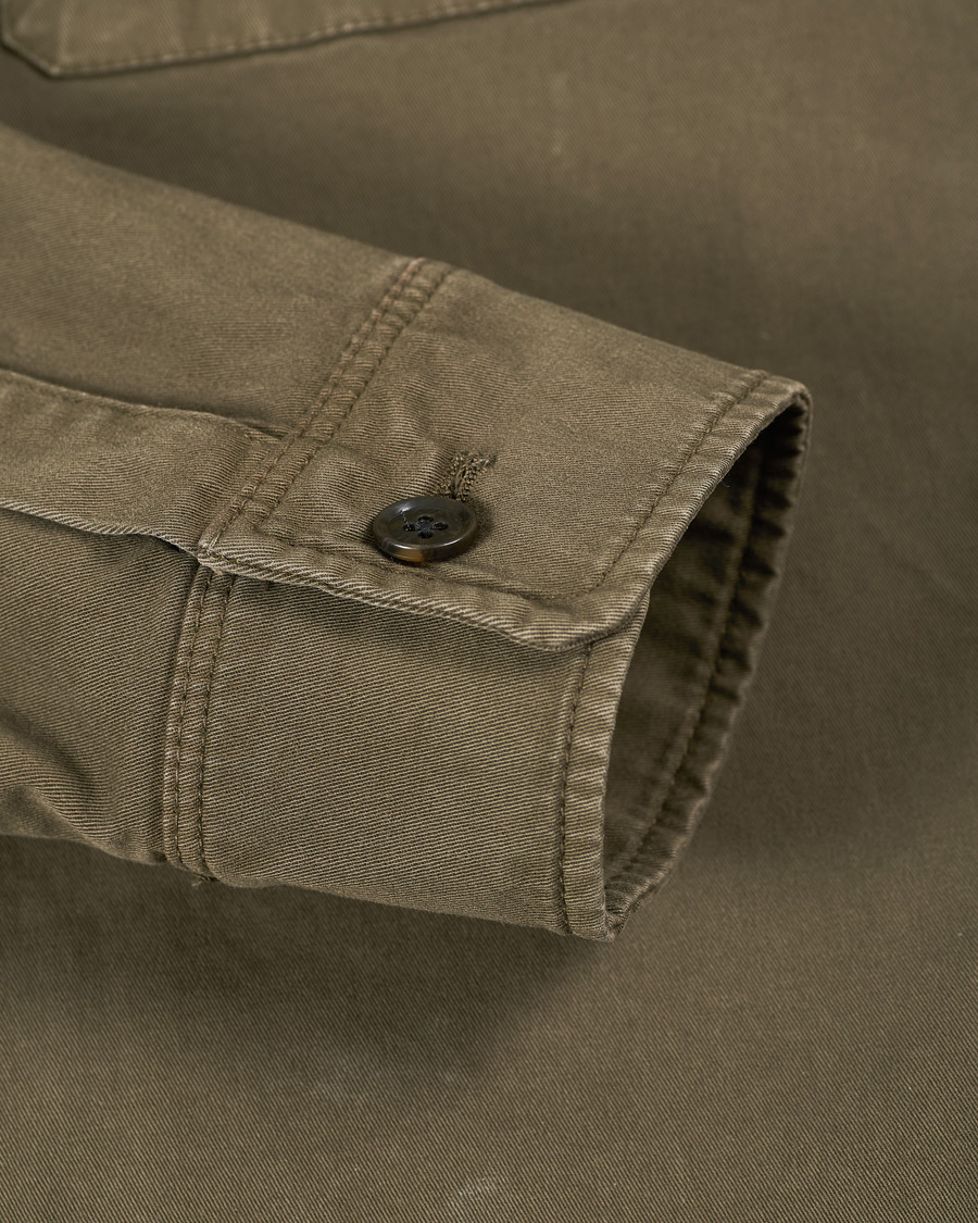 Herr | Skjortor | Oscar Jacobson | Milron Cotton Overshirt Olive