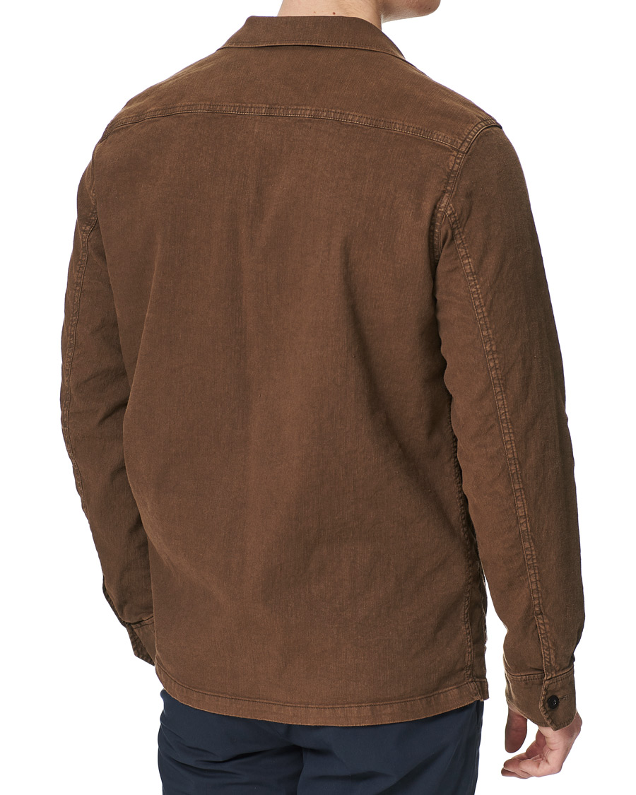 Herr | Skjortor | Oscar Jacobson | Linen Safari Shirt Jacket Brown