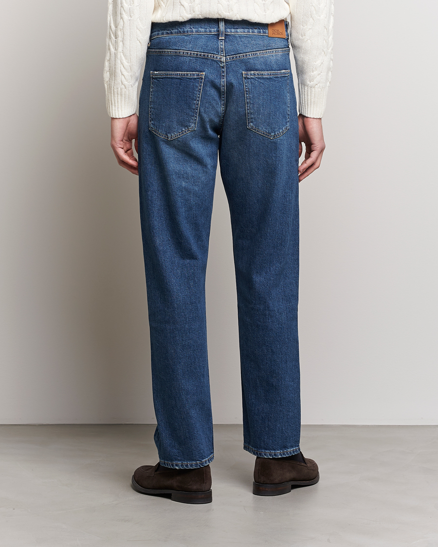 Herr | Jeans | Oscar Jacobson | Johan Straight Fit Cotton Stretch Jeans Vintage Wash