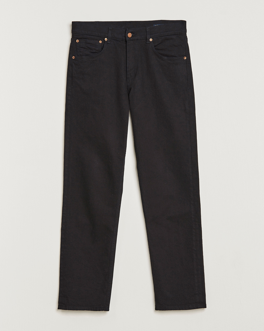 Herr | Jeans | Oscar Jacobson | Johan Straight Fit Cotton Stretch Jeans Black