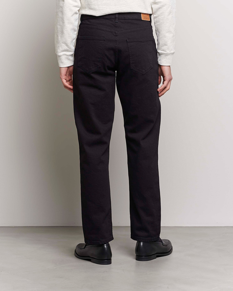 Herr | Jeans | Oscar Jacobson | Johan Straight Fit Cotton Stretch Jeans Black