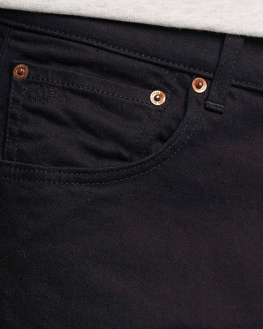 Herr | Jeans | Oscar Jacobson | Johan Straight Fit Cotton Stretch Jeans Black