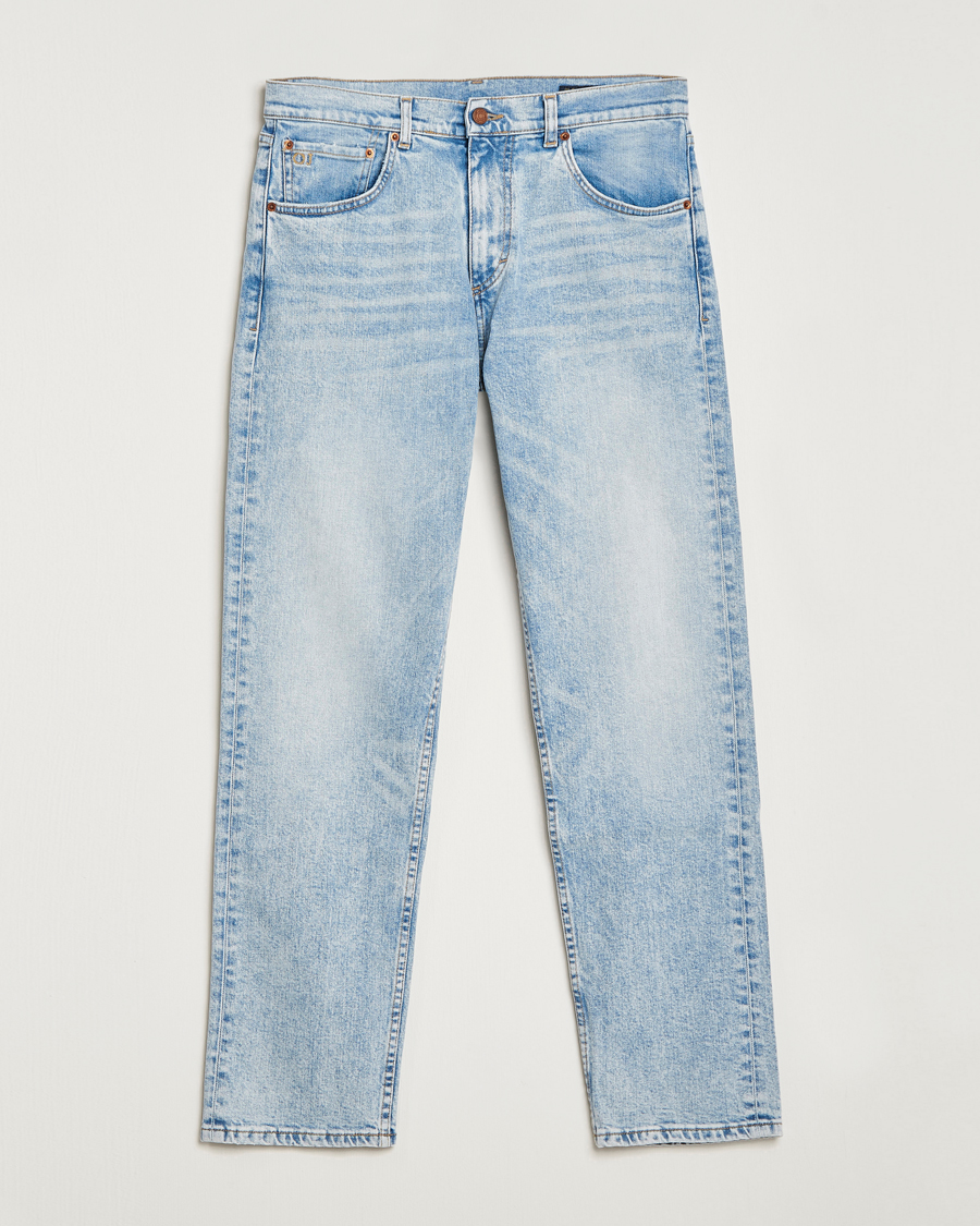 Herr | Jeans | Oscar Jacobson | Johan Straight Fit Cotton Stretch Jeans Light Wash