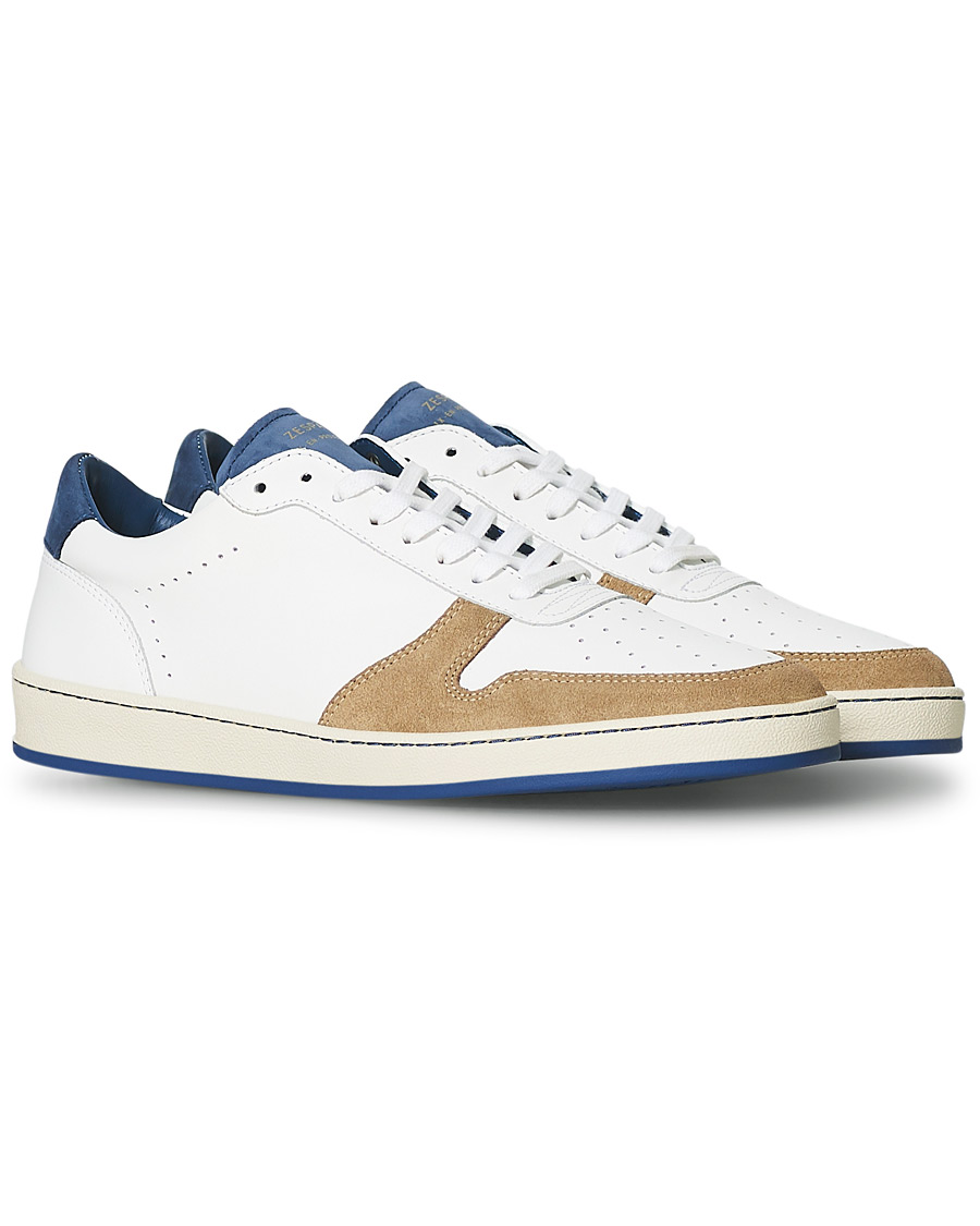 Herr | Zespà ZSP23 Nappa/Suede Sneakers Bleu Ming/Savane | Zespà | ZSP23 Nappa/Suede Sneakers Bleu Ming/Savane