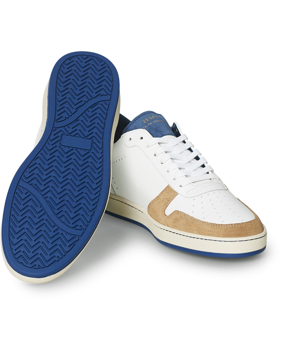 Herr | Zespà ZSP23 Nappa/Suede Sneakers Bleu Ming/Savane | Zespà | ZSP23 Nappa/Suede Sneakers Bleu Ming/Savane