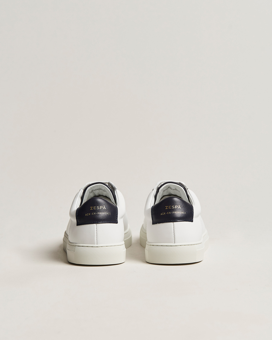 Herr | Zespà ZSP4 Nappa Leather Sneakers White/Navy | Zespà | ZSP4 Nappa Leather Sneakers White/Navy
