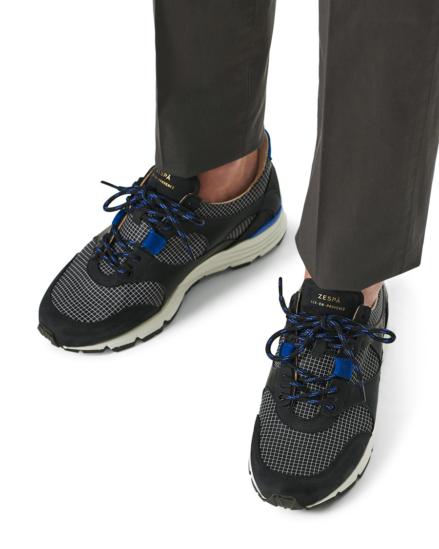 Herr | Zespà ZSP Trail Textile Ripstop Sneaker Black/Outremer | Zespà | ZSP Trail Textile Ripstop Sneaker Black/Outremer