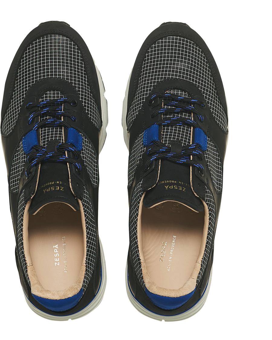 Herr | Zespà ZSP Trail Textile Ripstop Sneaker Black/Outremer | Zespà | ZSP Trail Textile Ripstop Sneaker Black/Outremer
