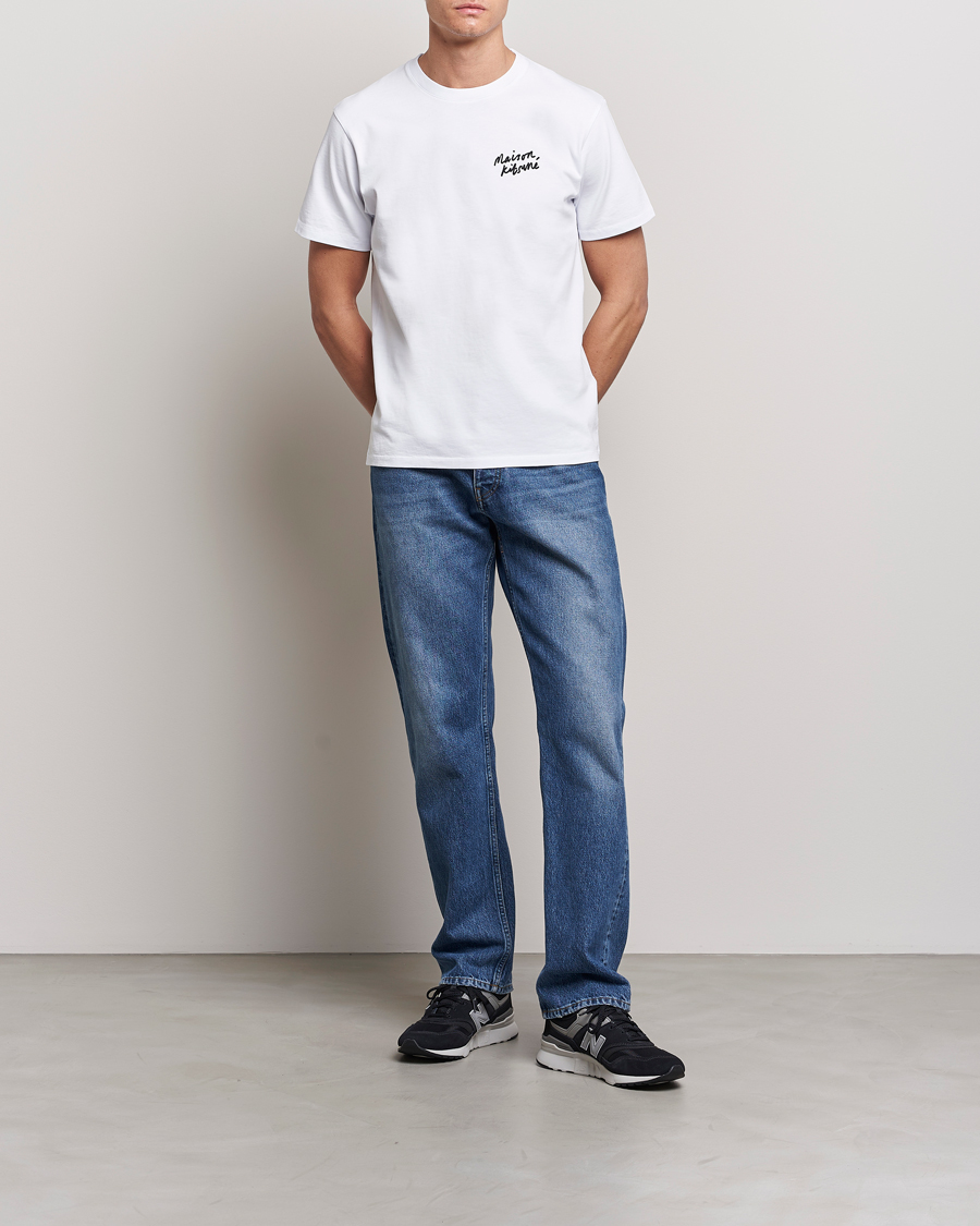 Herr | T-Shirts | Maison Kitsuné | Mini Handwriting T-Shirt White