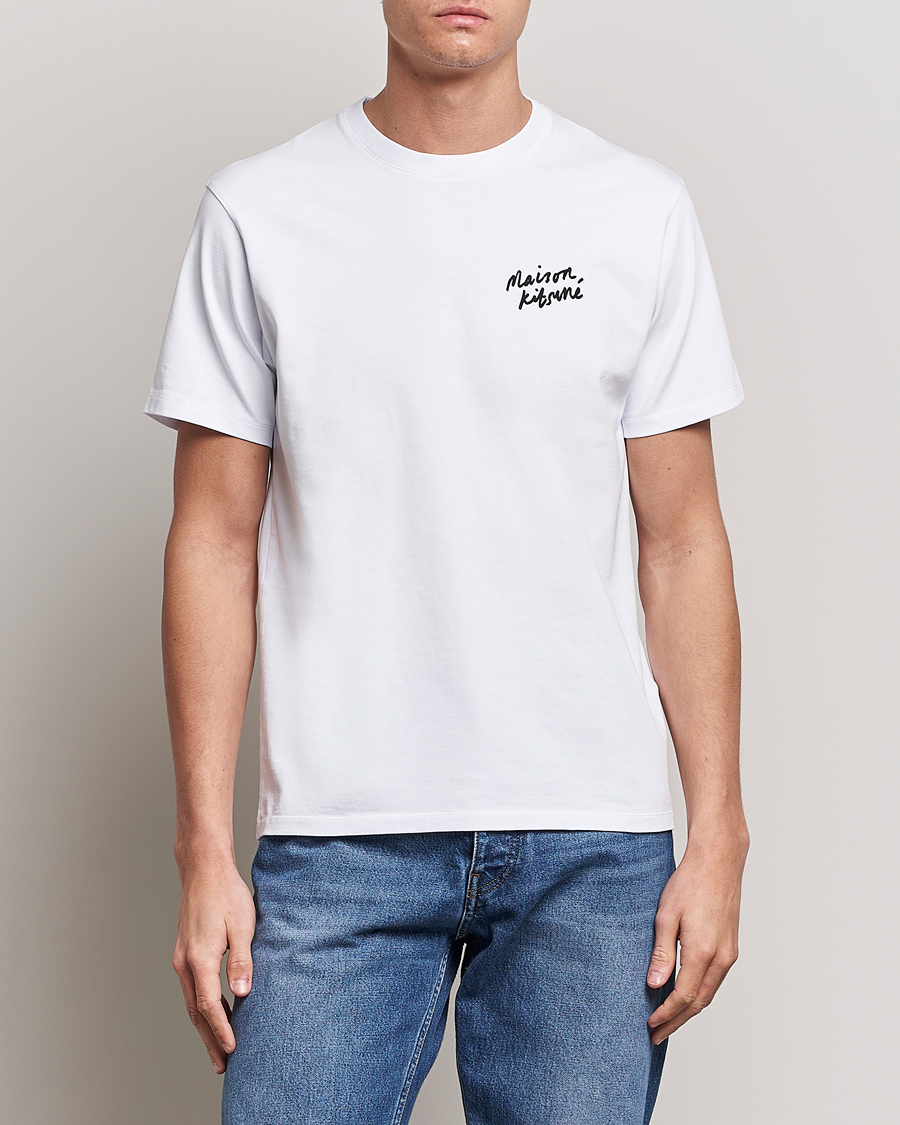 Herr | 20% rea | Maison Kitsuné | Mini Handwriting T-Shirt White