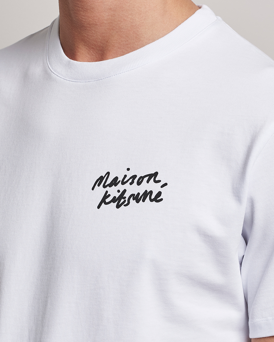 Herr | T-Shirts | Maison Kitsuné | Mini Handwriting T-Shirt White
