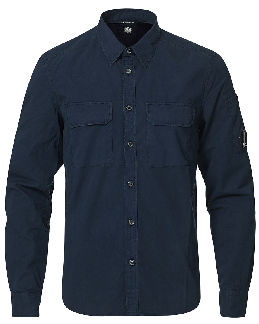 Herr | Skjortor | C.P. Company | Garment Dyed Gabardine Shirt Jacket Navy