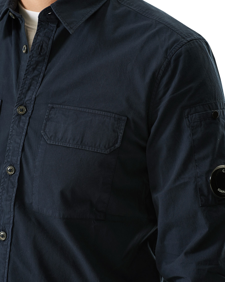 Herr | Skjortor | C.P. Company | Garment Dyed Gabardine Shirt Jacket Navy
