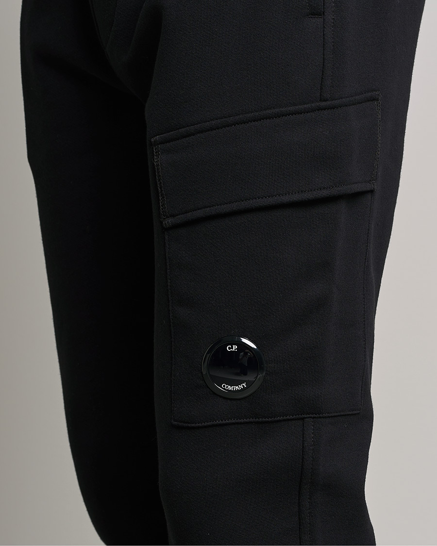 Herr | Byxor | C.P. Company | Diagonal Raised Fleece Lens Sweatpants Black