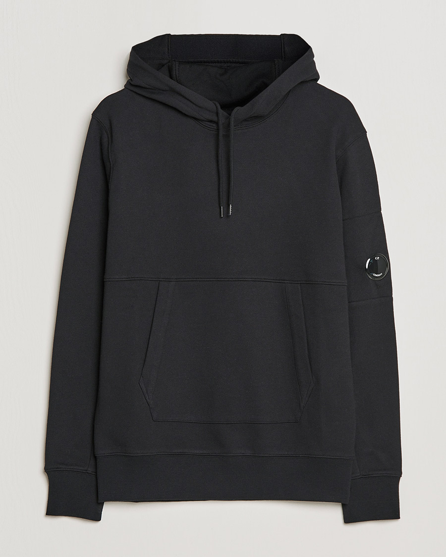 Herr | Contemporary Creators | C.P. Company | Diagonal Raised Fleece Hooded Lens Sweatshirt Black