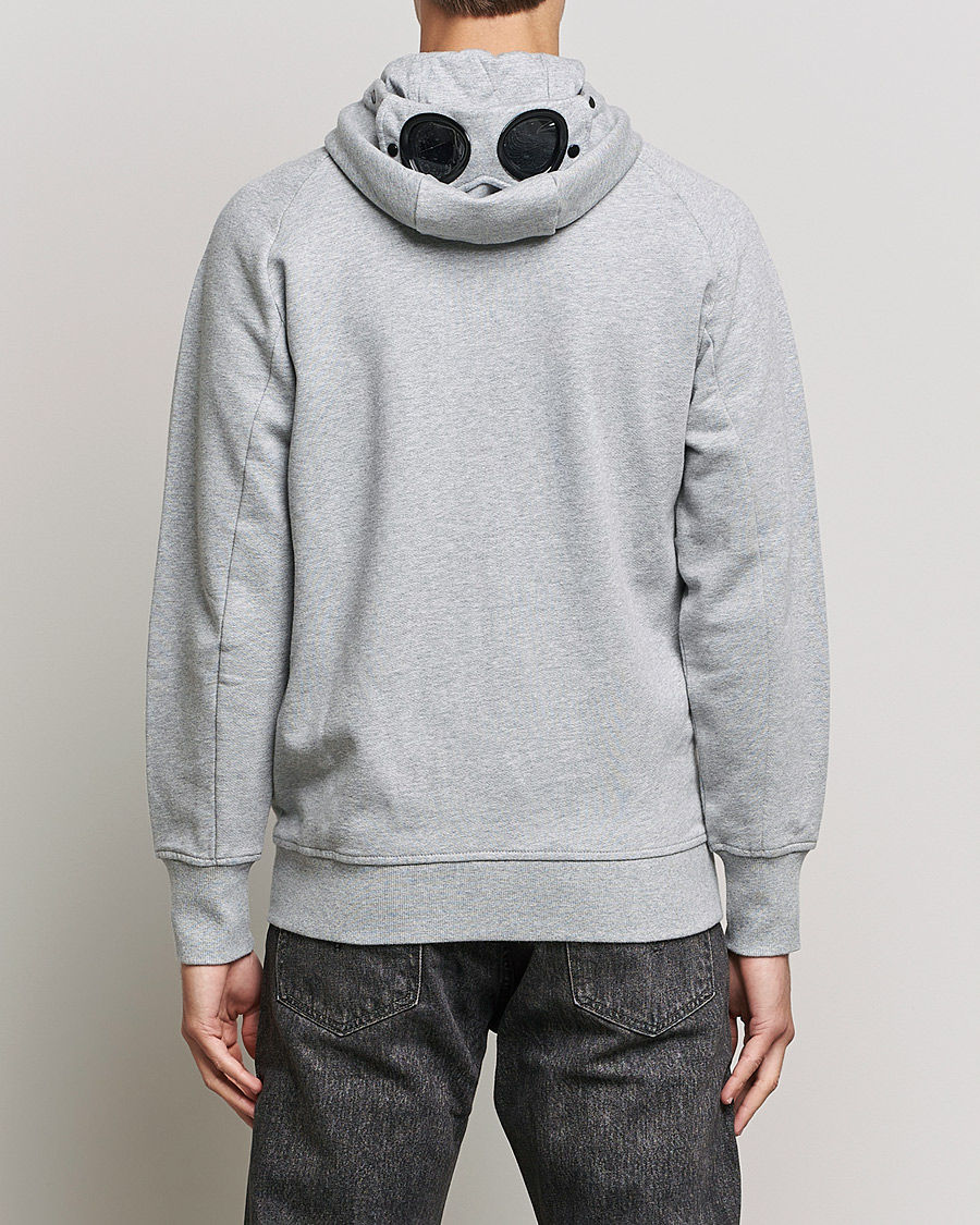 Herr | Tröjor | C.P. Company | Diagonal Raised Fleece Full Zip Goggle Hoodie Grey