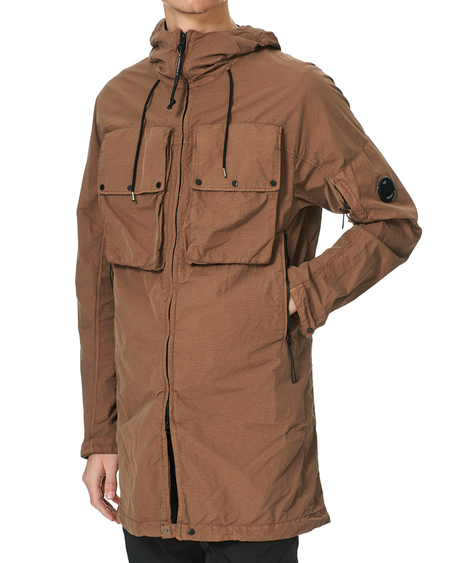 Herr | Jackor | C.P. Company | Flatt Nylon Long Jacket Brown