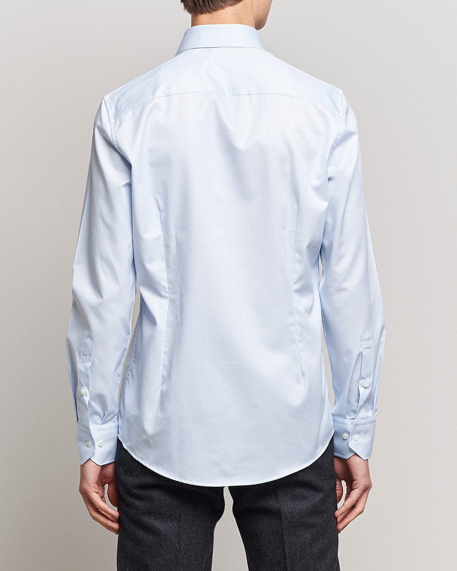 Herr | Skjortor | Stenströms | Slimline Thin Stripe Shirt White/Blue