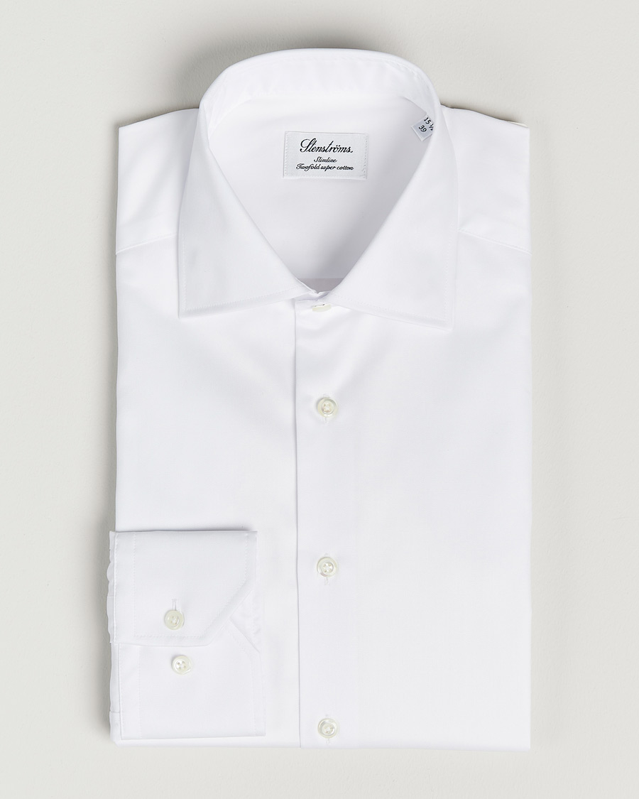 Herr | Skjorta | Stenströms | Slimline Cut Away Shirt White