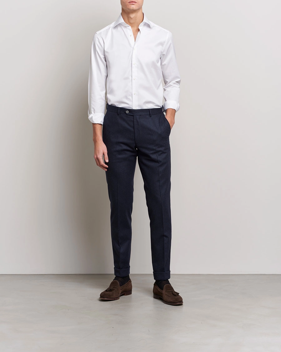 Herr | Formella | Stenströms | Slimline Cut Away Shirt White