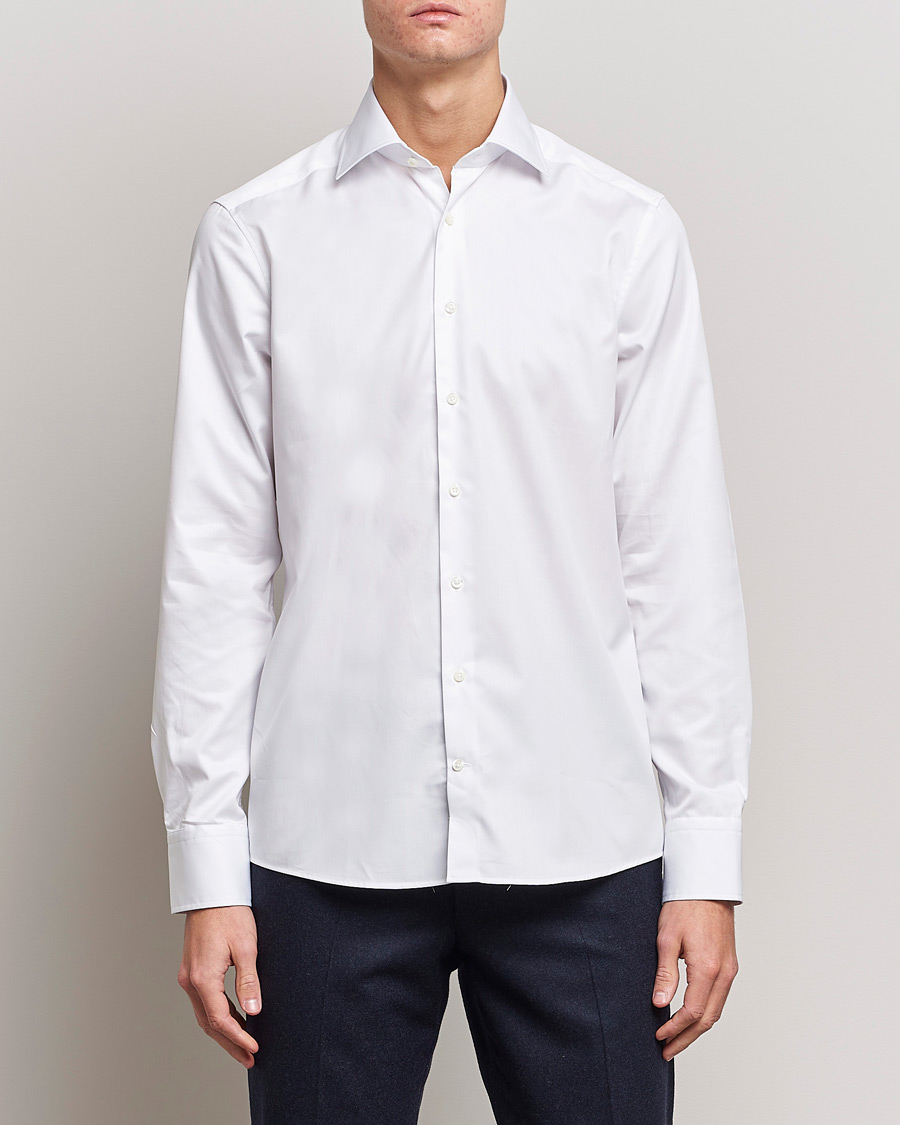 Herr | Wardrobe basics | Stenströms | Slimline Cut Away Shirt White