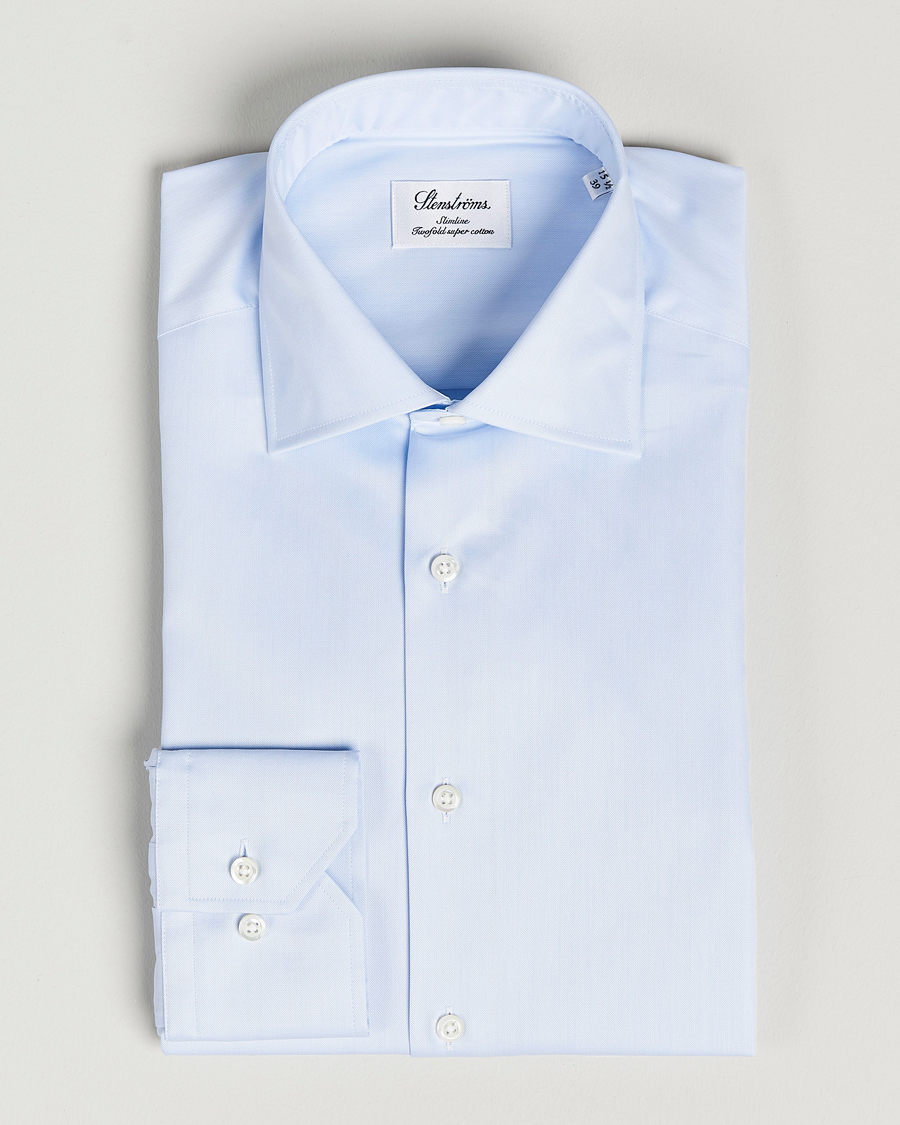 Herr | | Stenströms | Slimline Cut Away Shirt Light Blue